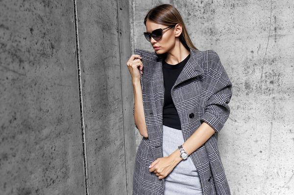 Wool blend Checks coat